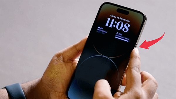 Bạn có thể trực tiếp tắt màn hình iPhone 14 series bằng nút nguồn